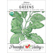 Organic Heirloom Arugula Greens seed packet. USDA certified, non-GMO. Features arugula plant illustration & Peaceful Valley logo.