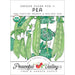 Oregon Sugar Pod II Pea organic non-GMO seed packet. Green pea pods, plants, white flowers. Peaceful Valley Farm Supply.