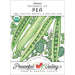 Heirloom Progress #9 Pea organic non-GMO seed packet. Green pea pods, loose peas, leaves, Peaceful Valley.