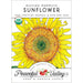 Vibrant Russian Mammoth sunflower, certified organic, non-GMO seed packet from Peaceful Valley Farm & Garden Supply.