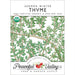 German Winter Thyme Certified Organic & Non-GMO seed packet from Peaceful Valley. USDA Organic herb seeds.