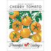 Gold Nugget Cherry Tomato organic seed packet with ripe yellow-orange tomatoes on green vines. USDA Organic, Non-GMO seeds.