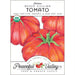 Heirloom Rosso Sicilian Organic Tomato seed packet with vibrant red tomatoes. USDA Organic, Non-GMO from Peaceful Valley.