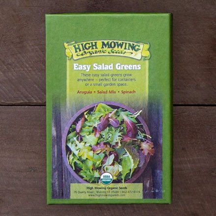 Organic salad green seed collection from High Mowing Organic Seeds